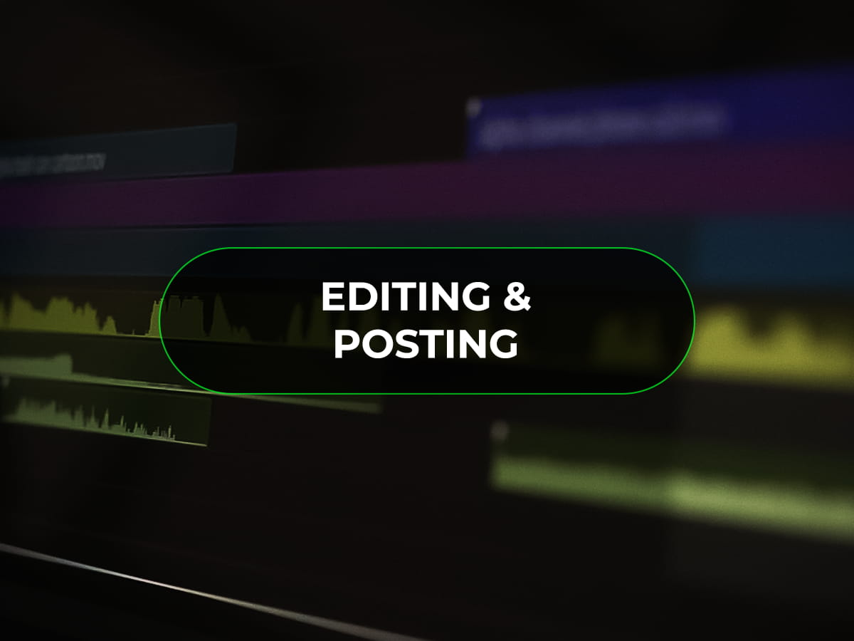 Editing and posting video timeline, digital media production